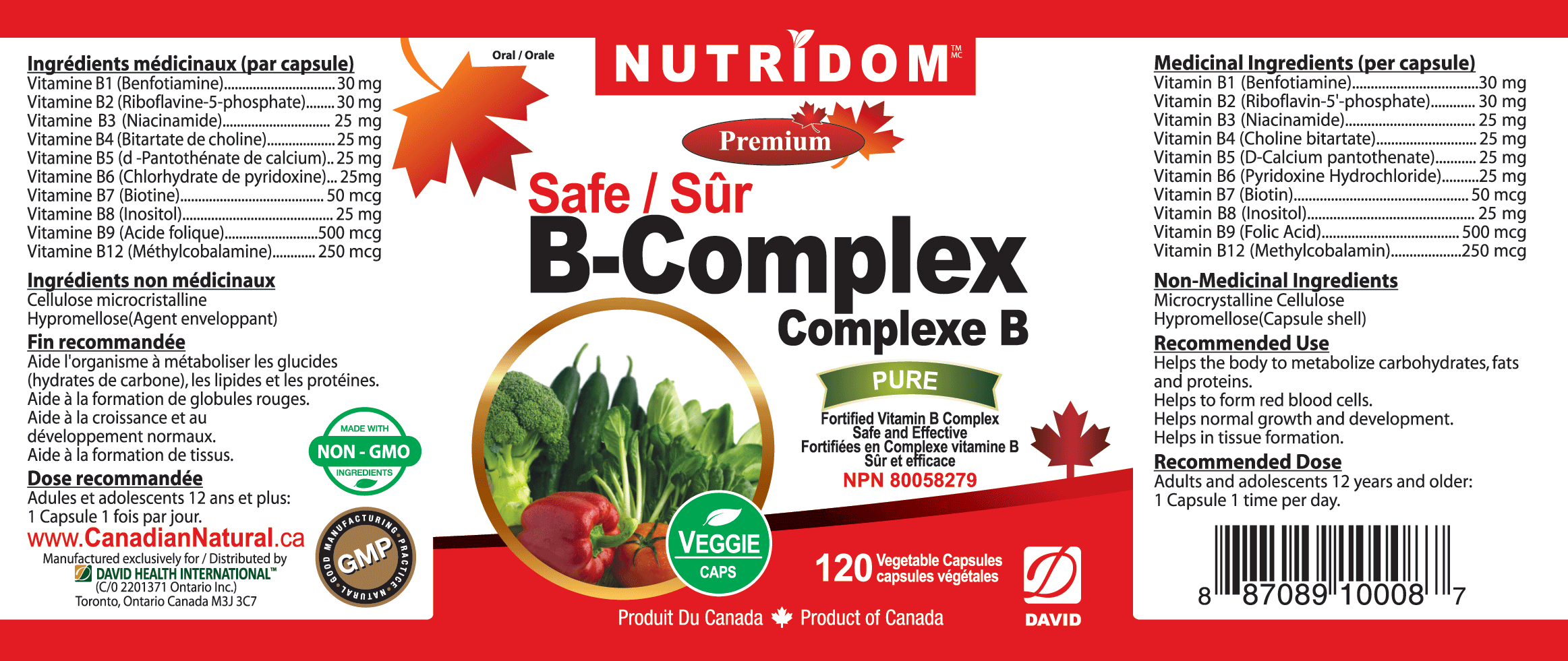 NUTRIDOM SAFE B-COMPLEX