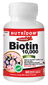 NUTRIDOM Biotin 10,000 mcg 60 caps