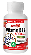 NUTRIDOM Vitamin B12 5,000 mcg 60 Vcaps