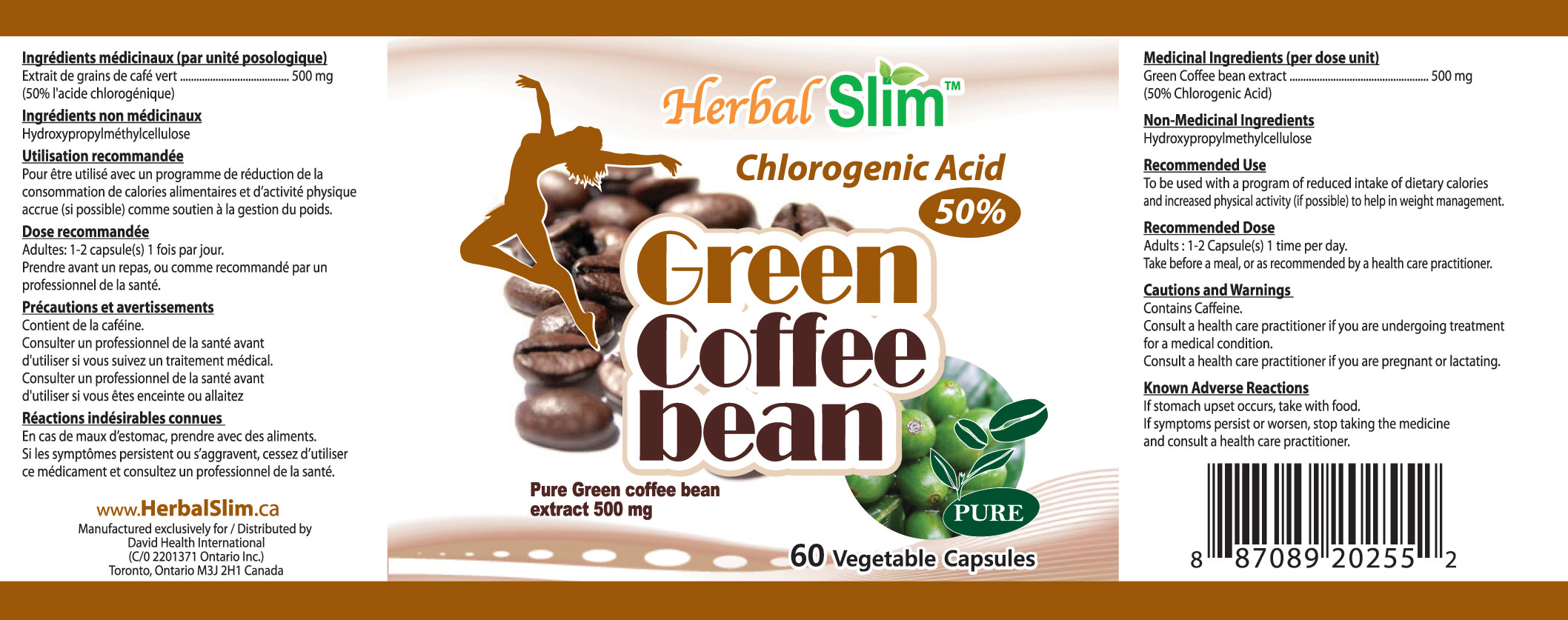 HerbalSlim GREEN COFFEE BEAN (50% CHLOROGENIC ACID)