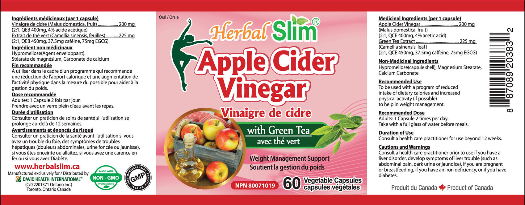 HerbalSlim Apple cider VIinegar with Green Tea