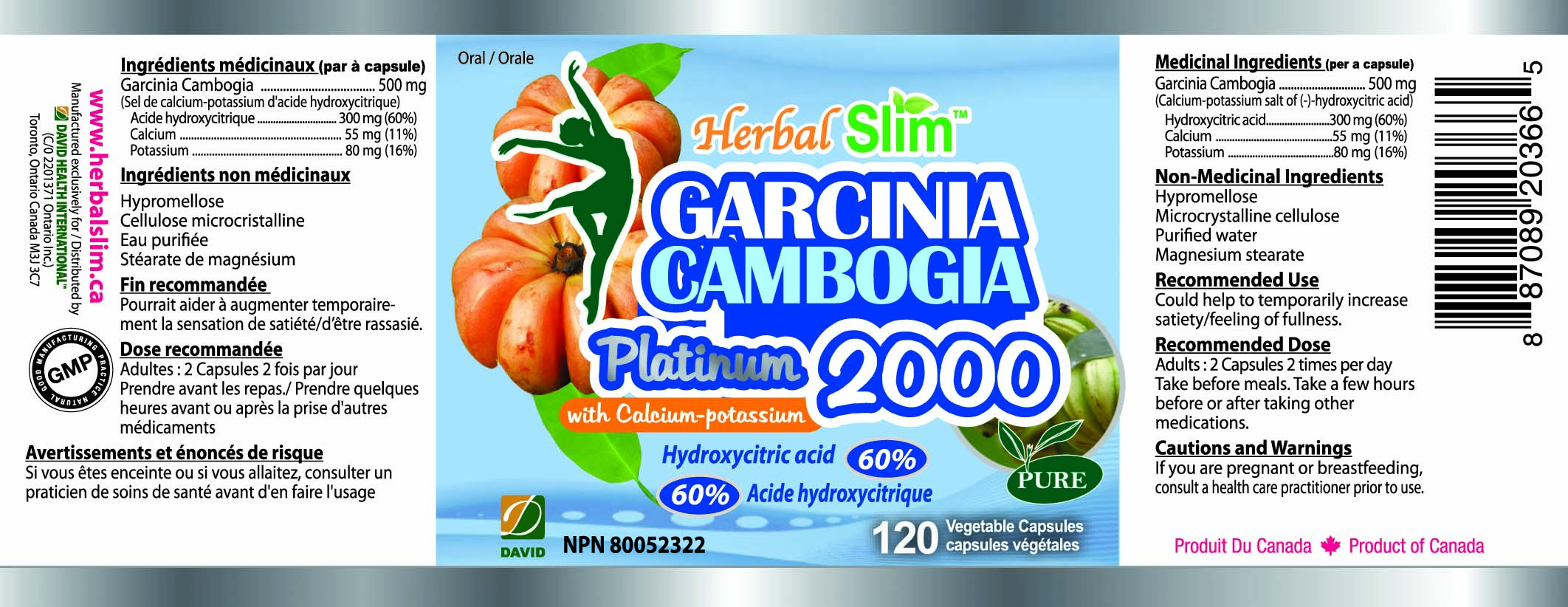 HerbalSlim GARCINIA CAMBOGIA PLATINUM 2000