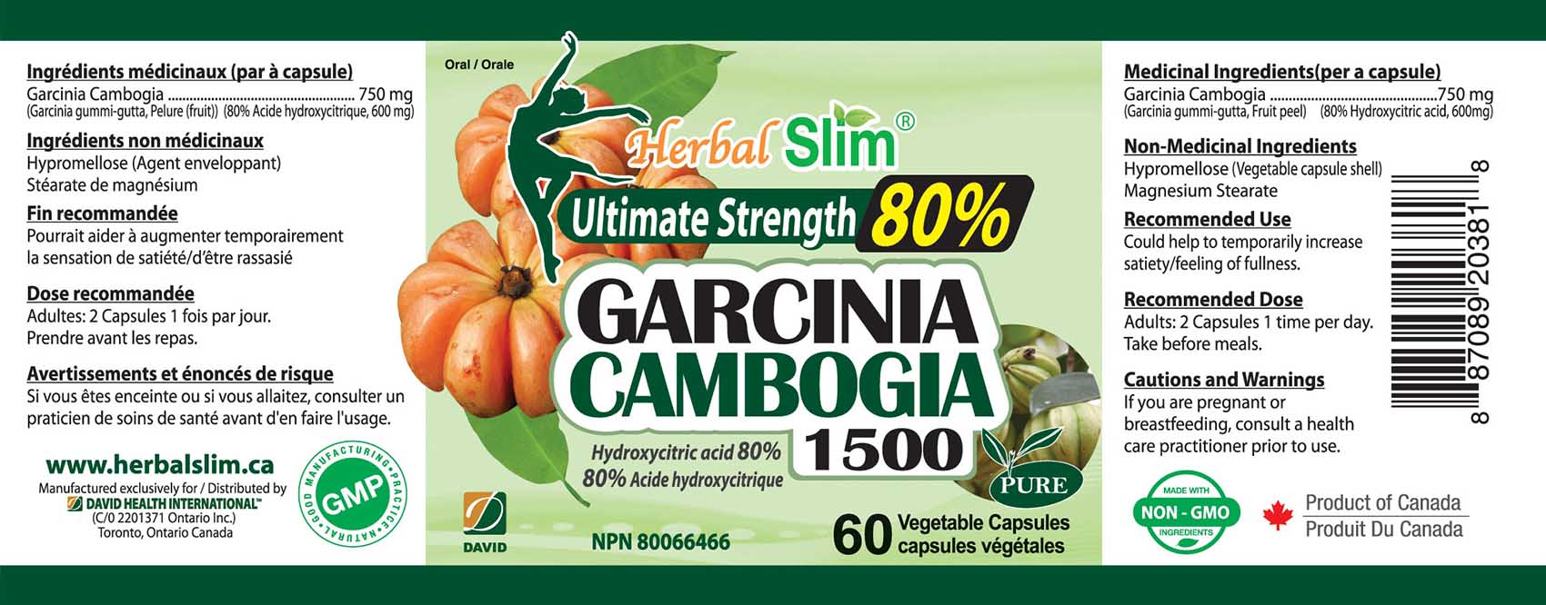 HerbalSlim GARCINIA CAMBOGIA 1500 80%