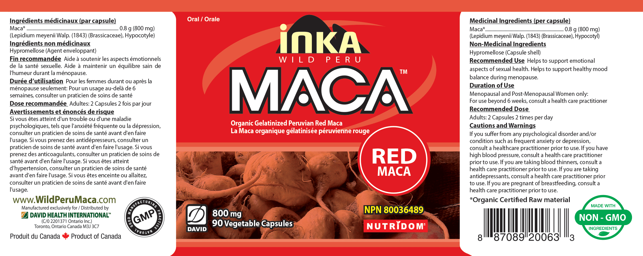 INKA(WILD PERU) ORGANIC RED MACA 