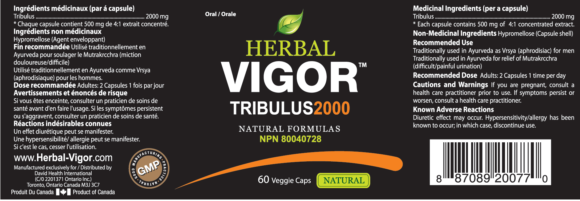 HERVAL VIGOR TRIBULUS 2000