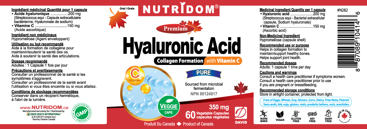 Nutridom Hyaluronic Acid With Vitamin C Mg Vcaps