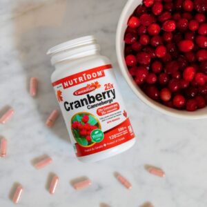 Nutridom Cranberry 25X 500 mg 120 Vcaps (UTI) - Image 2