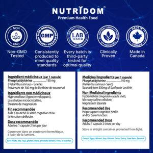 Nutridom PS-150, Phosphatidylserine 150mg 60 Vcaps - Image 8