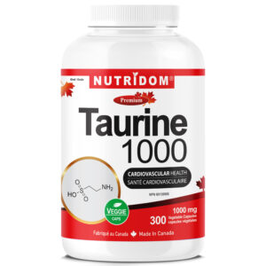 Nutridom Taurine 1000mg 300 Vegetable Capsules