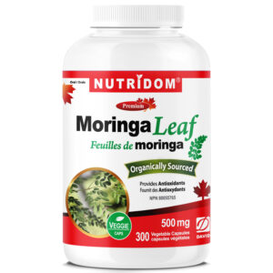 Nutridom Moringa Leaf 500mg 300 Vegetable Capsules