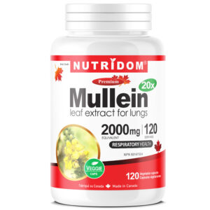 Nutridom Mullein 20x 2,000mg 120 Vegetarian Capsules