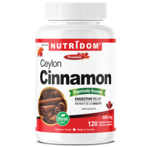 Nutridom Ceylon Cinnamon 600mg 120 Vegetable Capsules