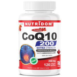 Nutridom CoQ10 200mg Extra Strength 120 Softgels